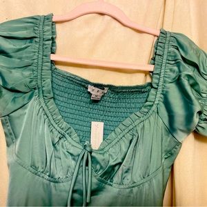 Mint green mini dress